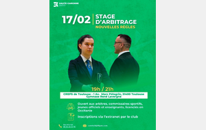 Nouvelles règles - stage d'arbitrage CDHG