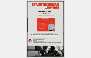 Stage technique - Judokas nés en 2012 et avant (ceinture verte minimum)