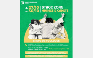 Stage CREPS - judokas nés en 2013 et avant