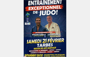 Entrainement avec des champions - judokas nés en 2019 et avant